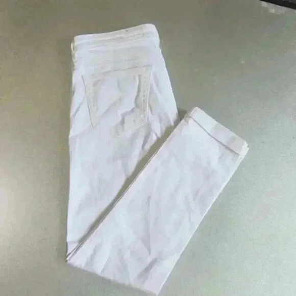 WOMEN'S ADRIANO GOLDSCHMIED AG JEANS ☆ WHITE ☆ STILT ROLL-UP  CIGARETTE - Picture 10 of 11